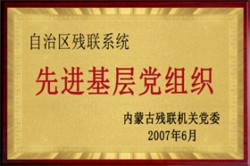 标题：自治区残联系统先进基层党组织
浏览次数：28555
发布时间：2007-06-01